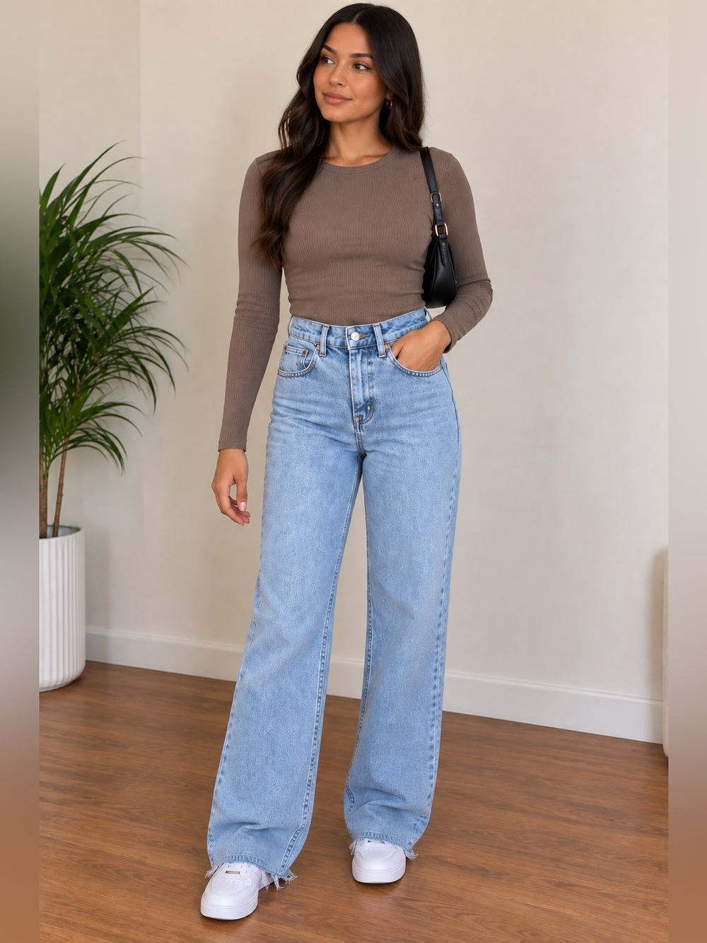 Classic High-Rise Wide-Leg Women’s Jeans - Light Blue Size XS BNWT